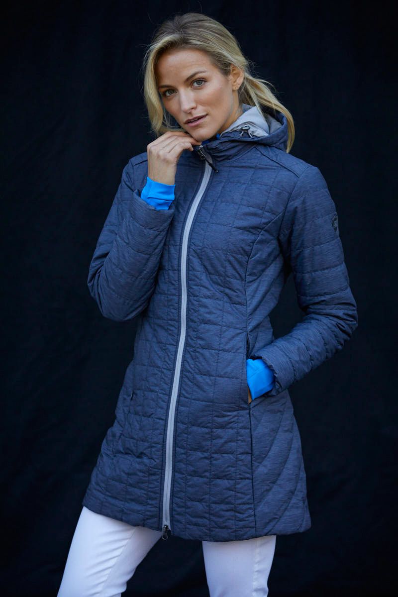 Cutter & Buck Women's Rainier Recycled Insulated Puffer Full Zip Hooded Long Coat-6