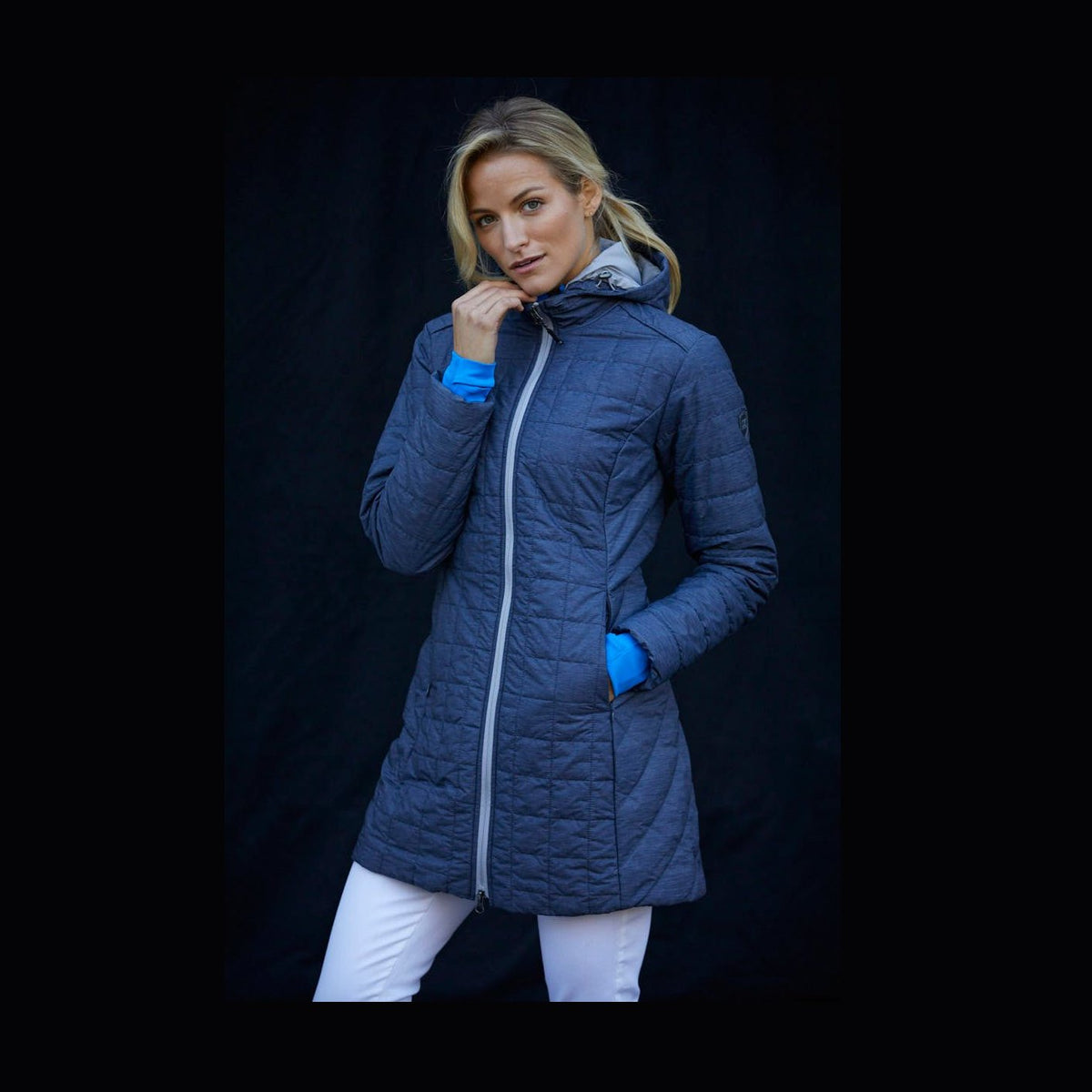 Cutter & Buck Women's Rainier Recycled Insulated Puffer Full Zip Hooded Long Coat-6