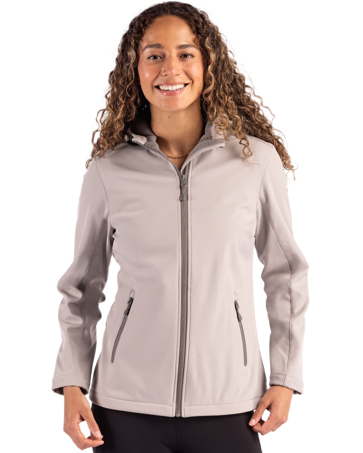 Clique Women's Tempo Recycled Stretch Softshell Full Zip Hooded Jacket-1