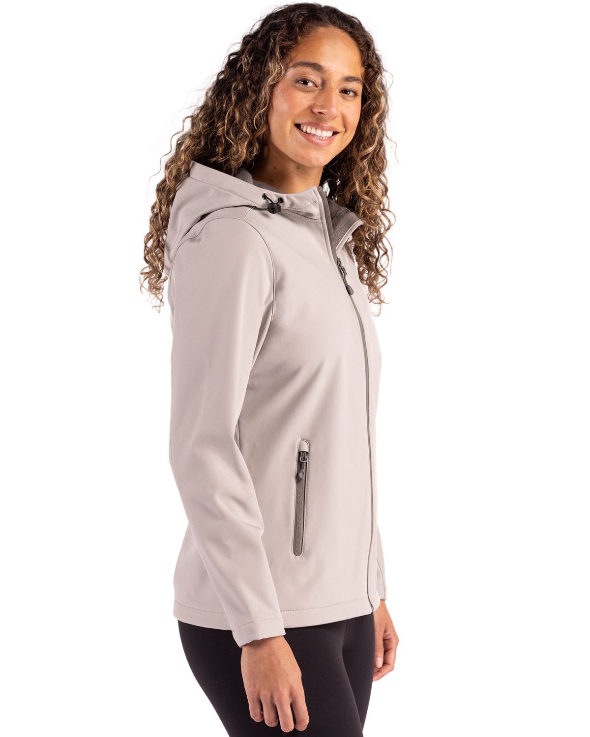 Clique Women's Tempo Recycled Stretch Softshell Full Zip Hooded Jacket-2