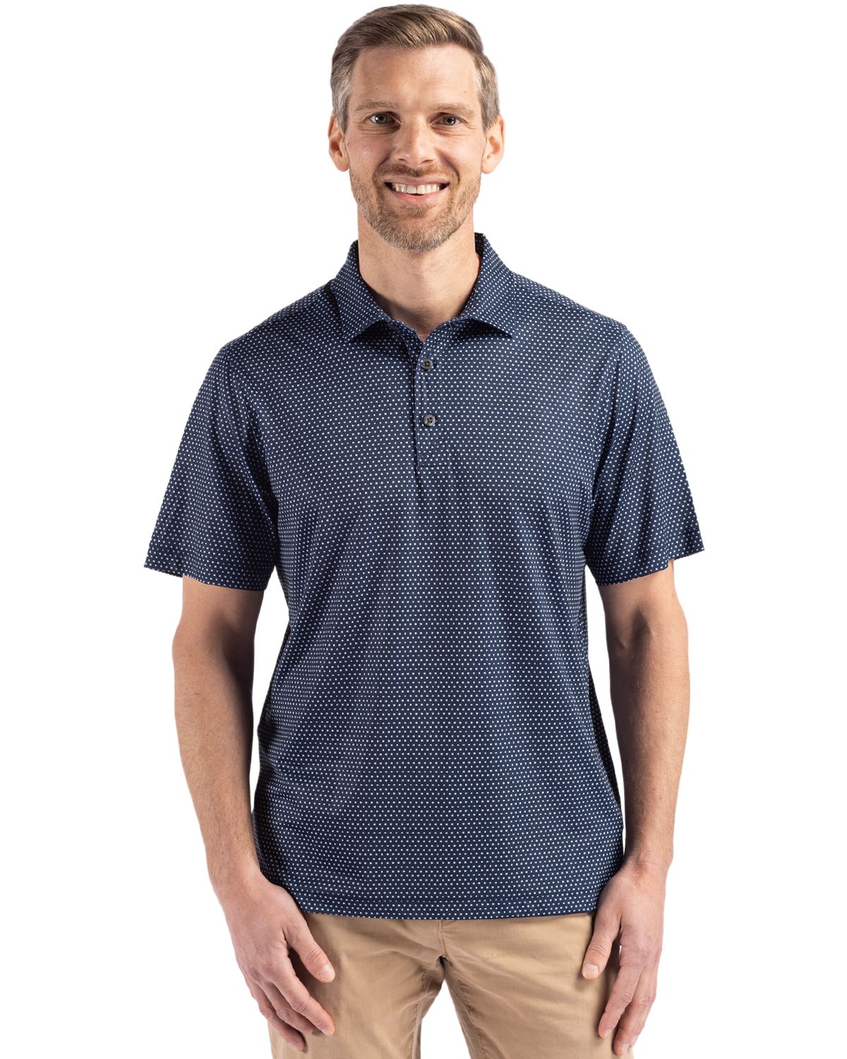 Cutter & Buck Men's Pike Recycled Shadow Check Print Polo-4