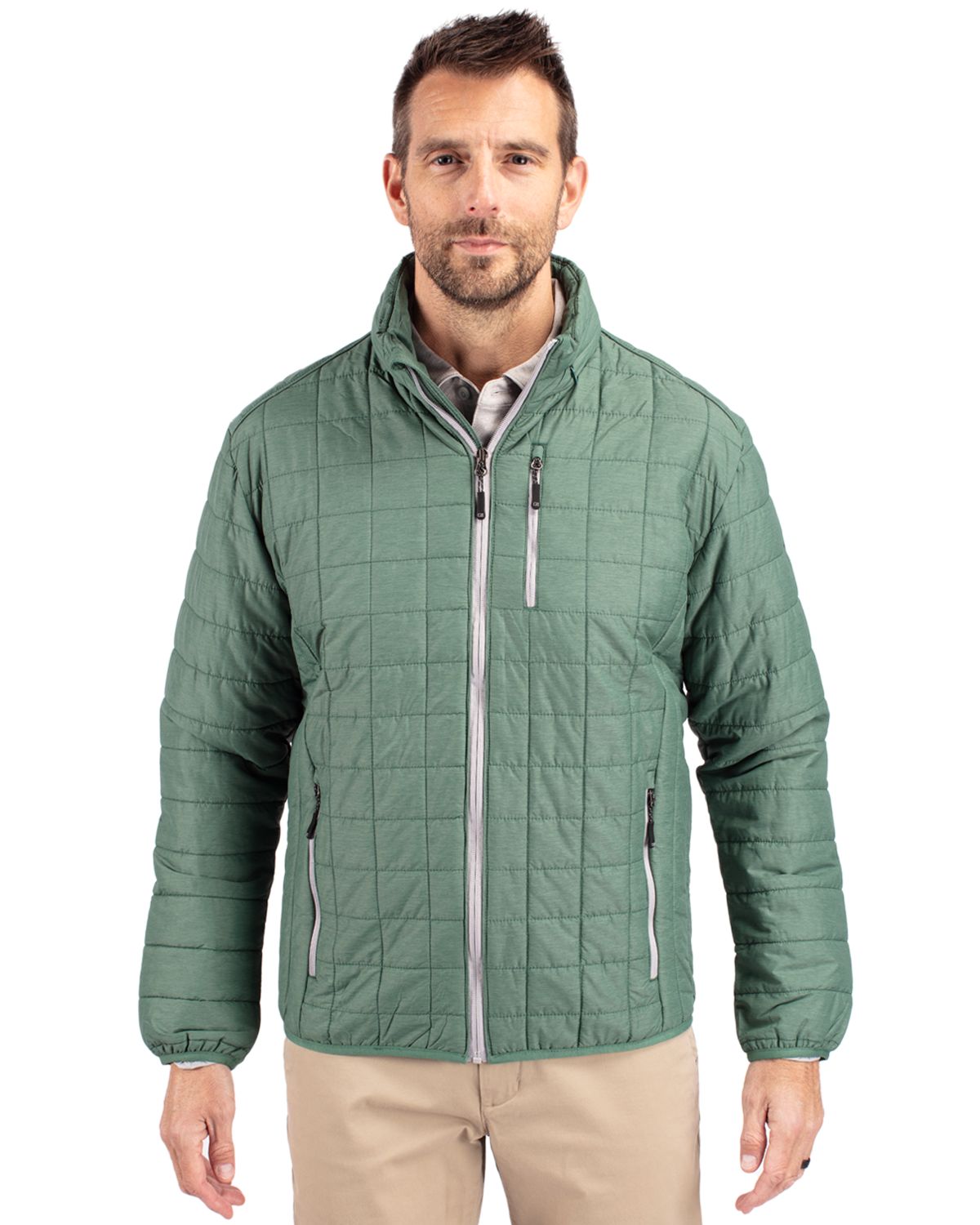 Cutter & Buck Men's Rainier Recycled Insulated Puffer Full Zip Jacket-5