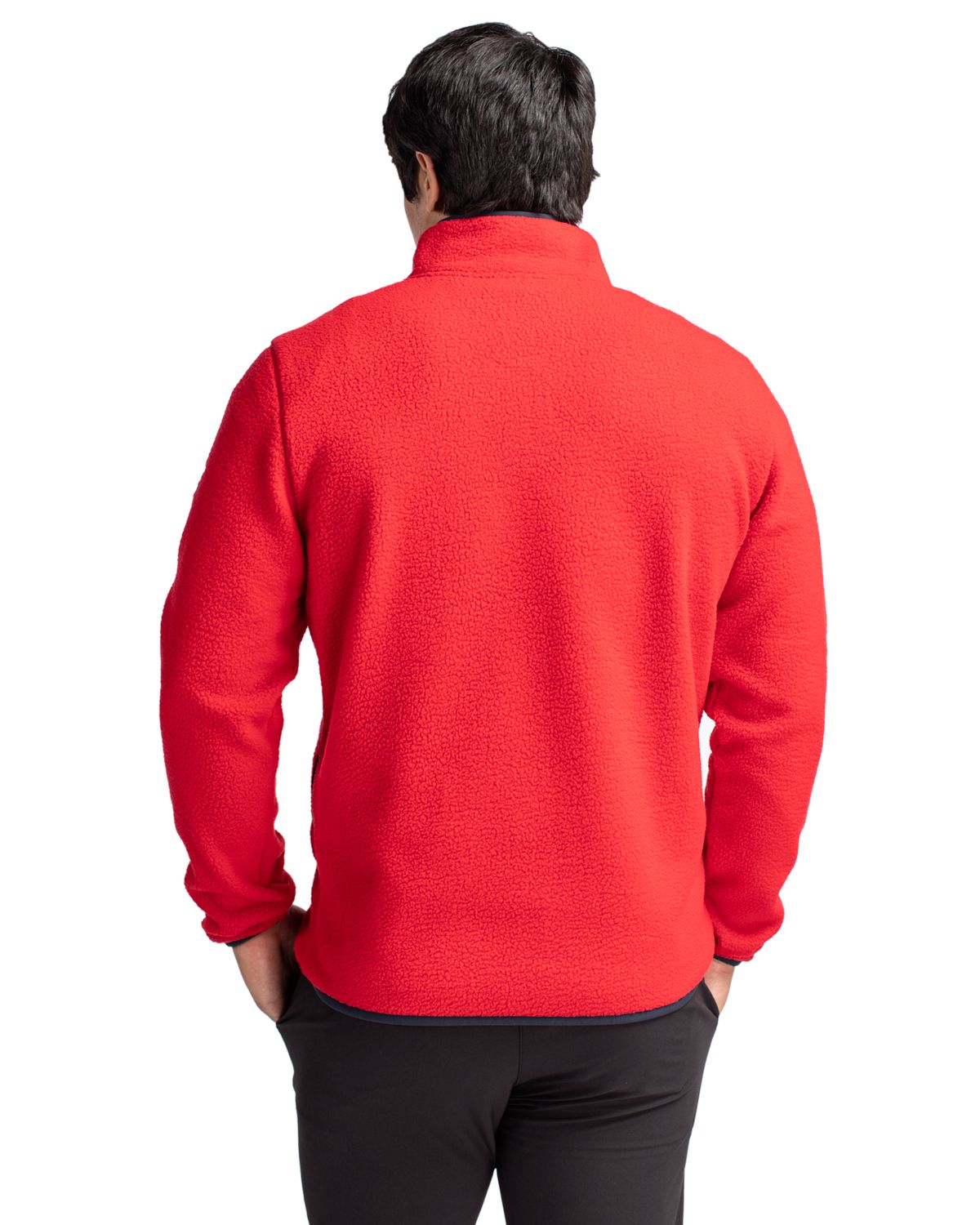 Cutter & Buck Men's Cascade Epic Comfort Recycled Sherpa Fleece Quarter Zip Jacket-6