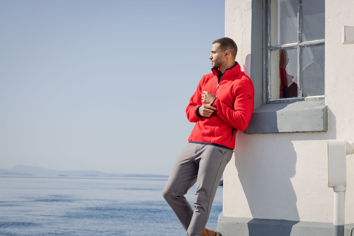 Cutter & Buck Men's Cascade Epic Comfort Recycled Sherpa Fleece Quarter Zip Jacket-7
