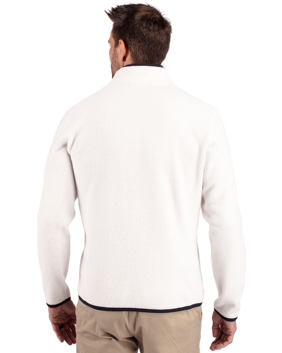 Cutter & Buck Men's Cascade Epic Comfort Recycled Sherpa Fleece Quarter Zip Jacket-6