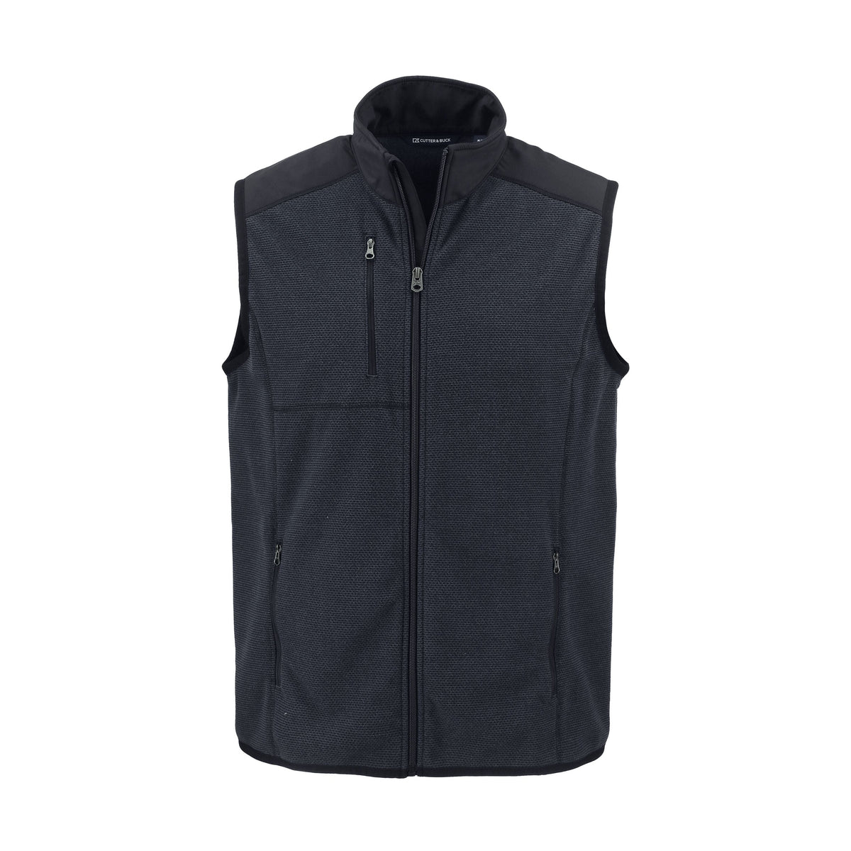 Cutter & Buck Men's Hunts Point Recycled Fleece Hybrid Full Zip Vest-4