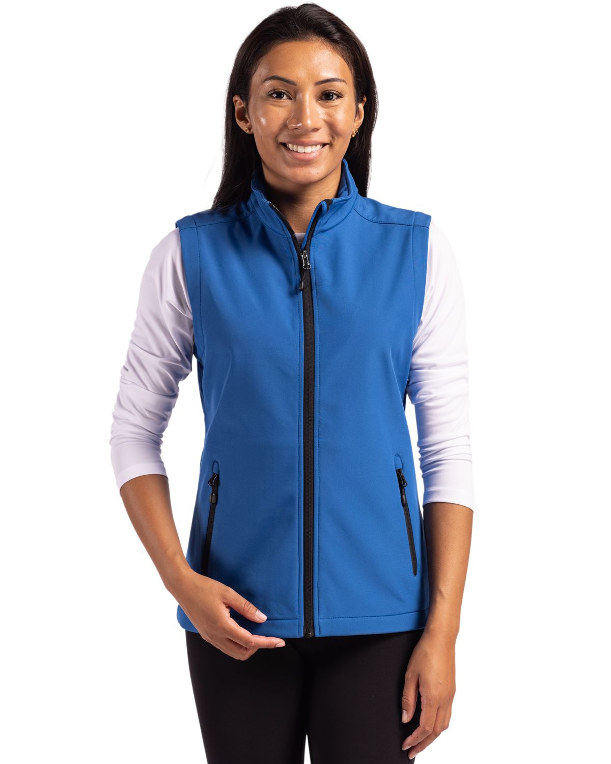 Clique Women's Tempo Recycled Stretch Softshell Full Zip Vest-2