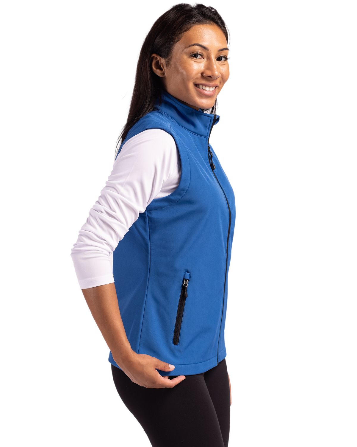 Clique Women's Tempo Recycled Stretch Softshell Full Zip Vest-4