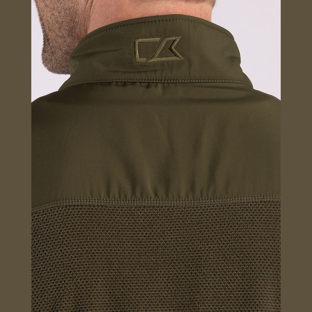 Cutter & Buck Men's Hunts Point Recycled Fleece Hybrid Full Zip Vest-7