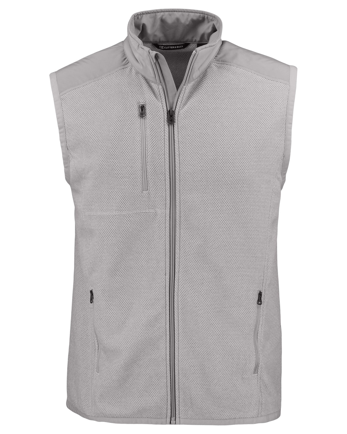 Cutter & Buck Men's Hunts Point Recycled Fleece Hybrid Full Zip Vest-4