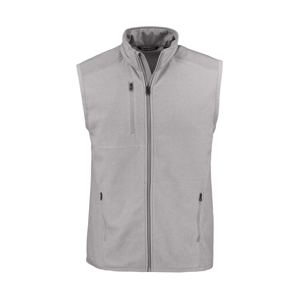 Cutter & Buck Men's Hunts Point Recycled Fleece Hybrid Full Zip Vest-4