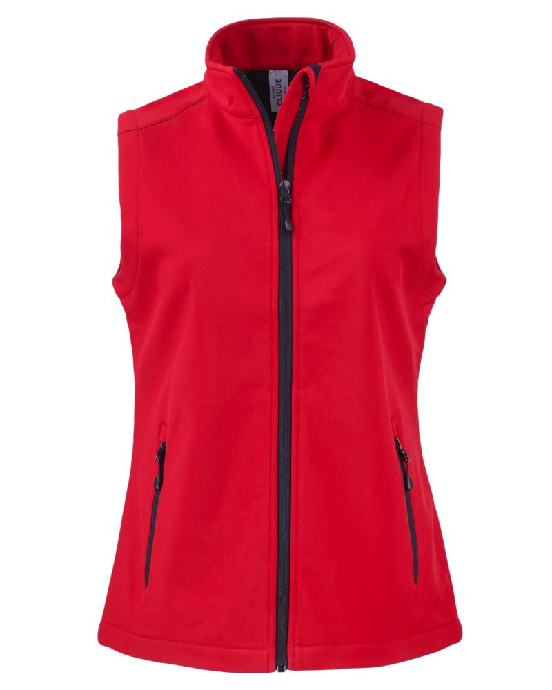 Clique Women's Tempo Recycled Stretch Softshell Full Zip Vest-2