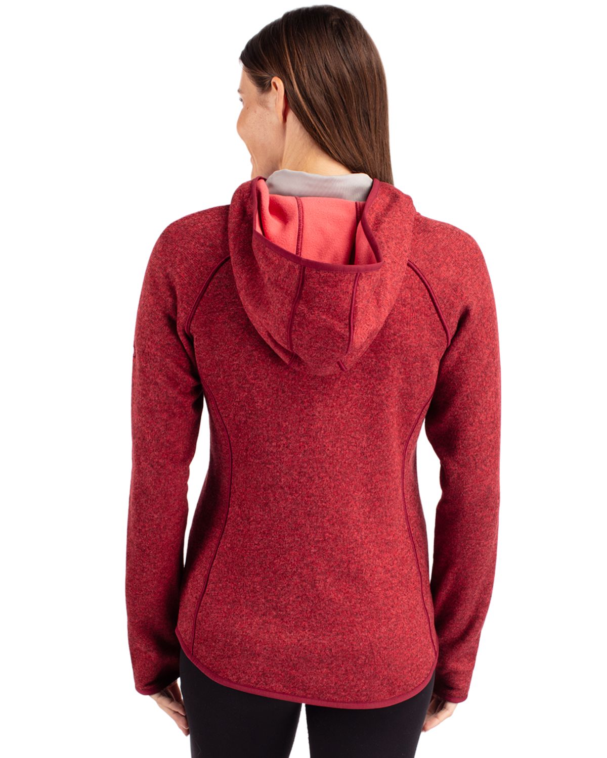 Cutter & Buck Women's Mainsail Sweater-Knit Full Zip Hooded Jacket-5