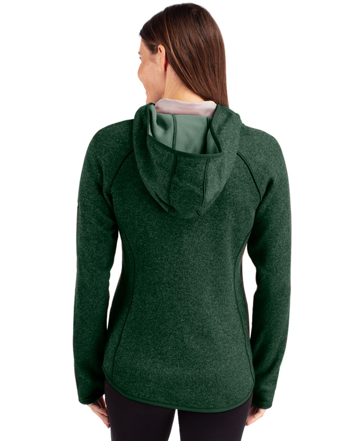 Cutter & Buck Women's Mainsail Sweater-Knit Full Zip Hooded Jacket-7