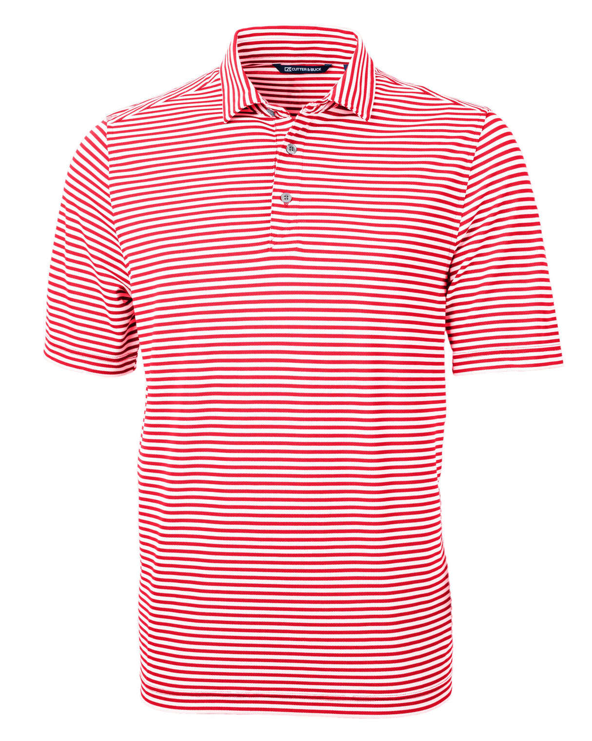 Cutter & Buck Men's Virtue Recycled Stripe Featherlight Pique Polo-1