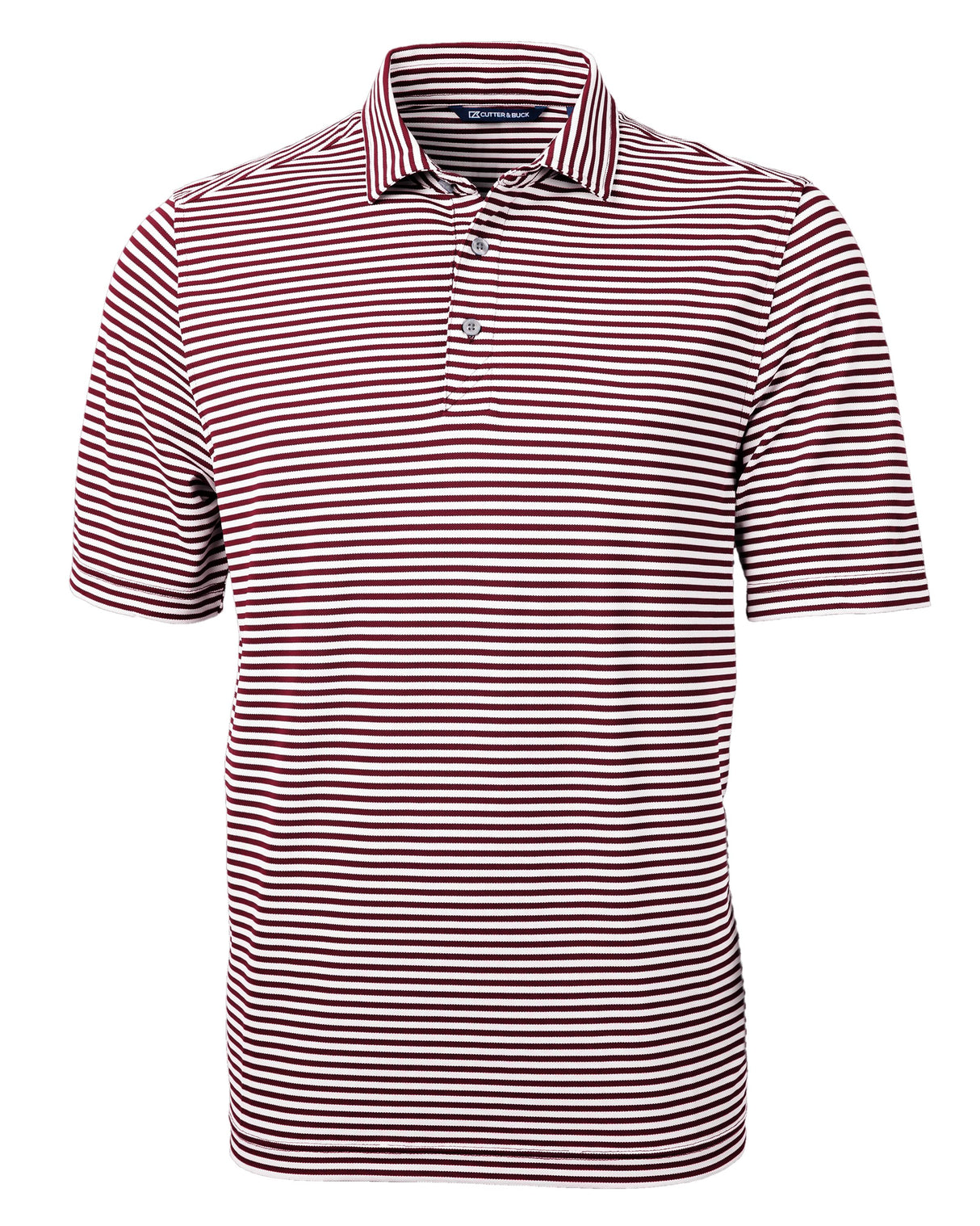 Cutter & Buck Men's Virtue Recycled Stripe Featherlight Pique Polo-1