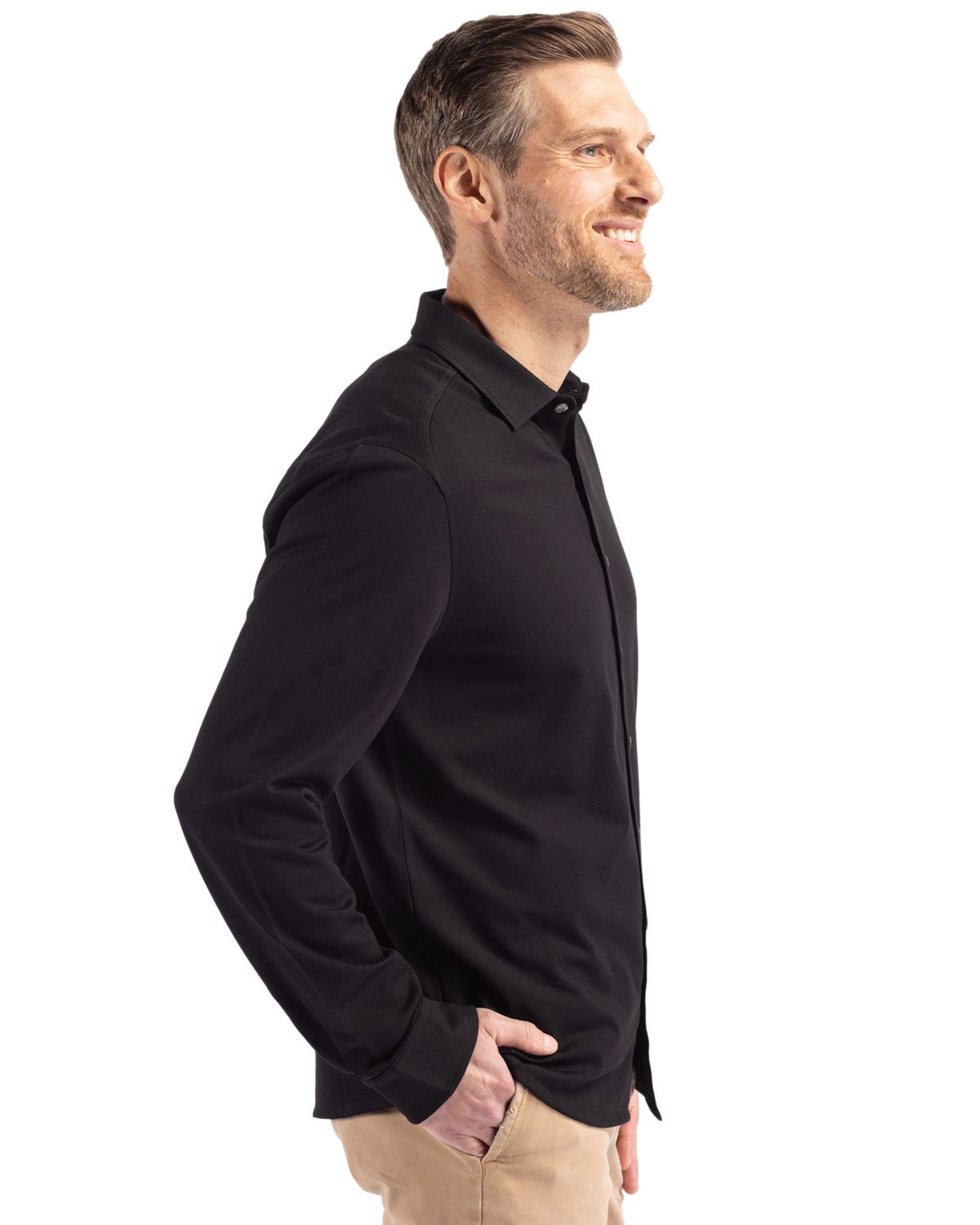 Cutter & Buck Men's Advantage Long Sleeve Button-Down Shirt-7
