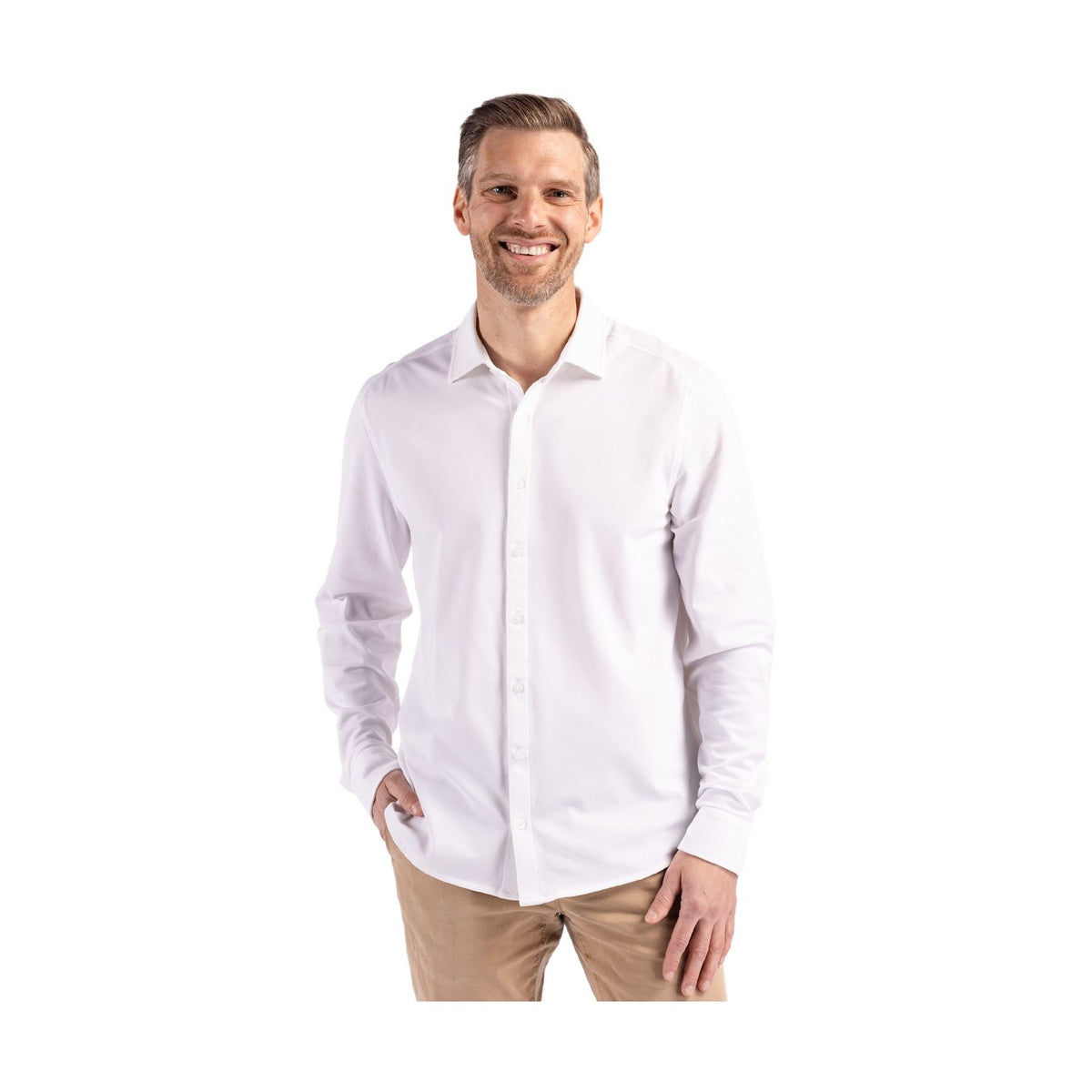 Cutter & Buck Men's Advantage Long Sleeve Button-Down Shirt-1