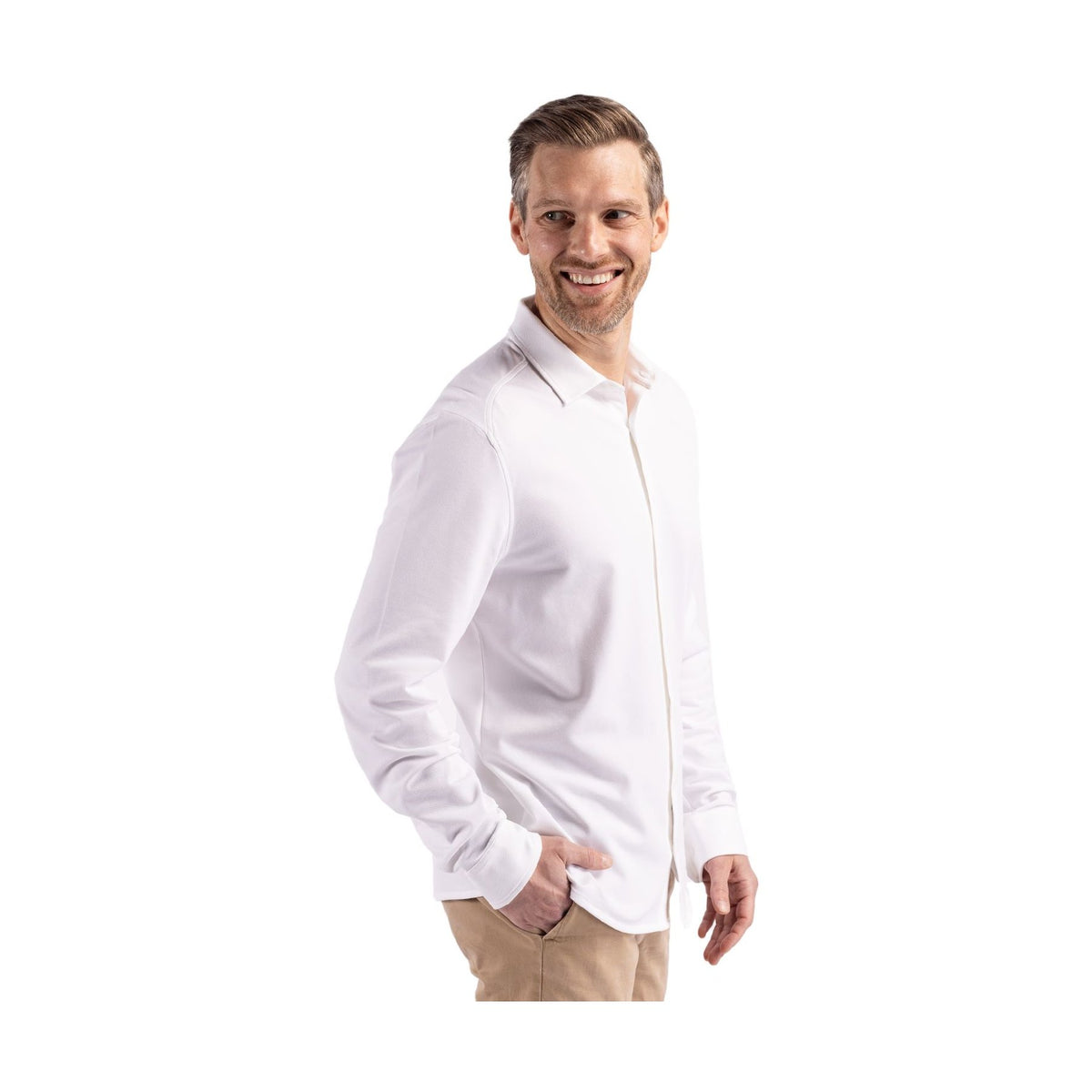 Cutter & Buck Men's Advantage Long Sleeve Button-Down Shirt-7