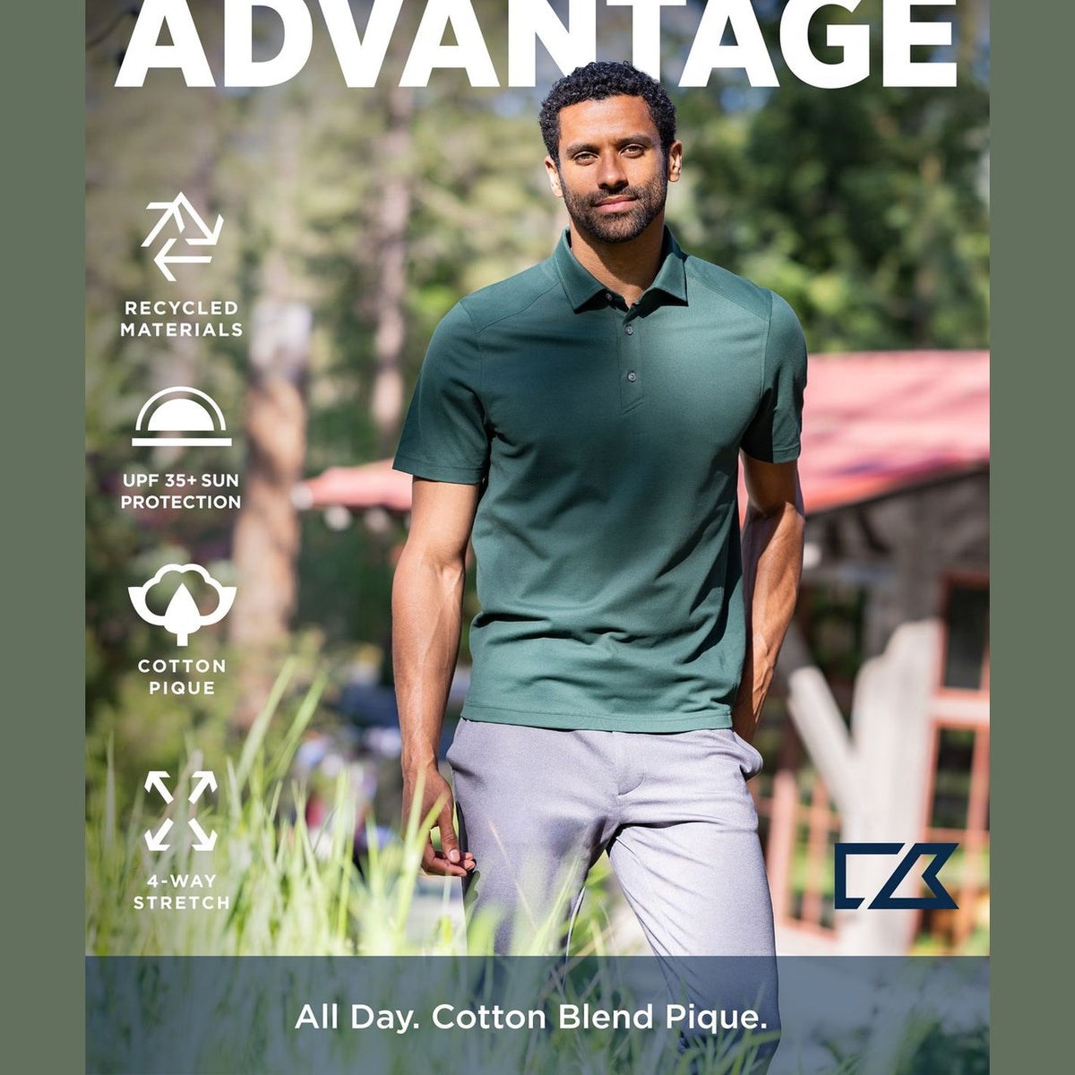Cutter & Buck Men's Advantage Long Sleeve Button-Down Shirt-8