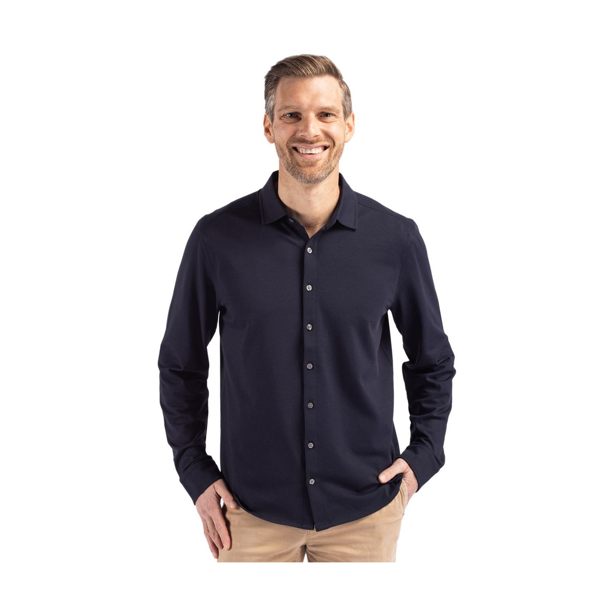 Cutter & Buck Men's Advantage Long Sleeve Button-Down Shirt-4