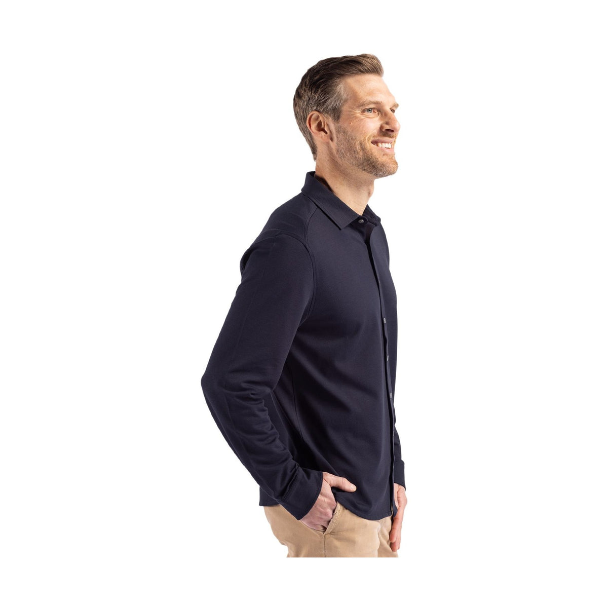 Cutter & Buck Men's Advantage Long Sleeve Button-Down Shirt-6
