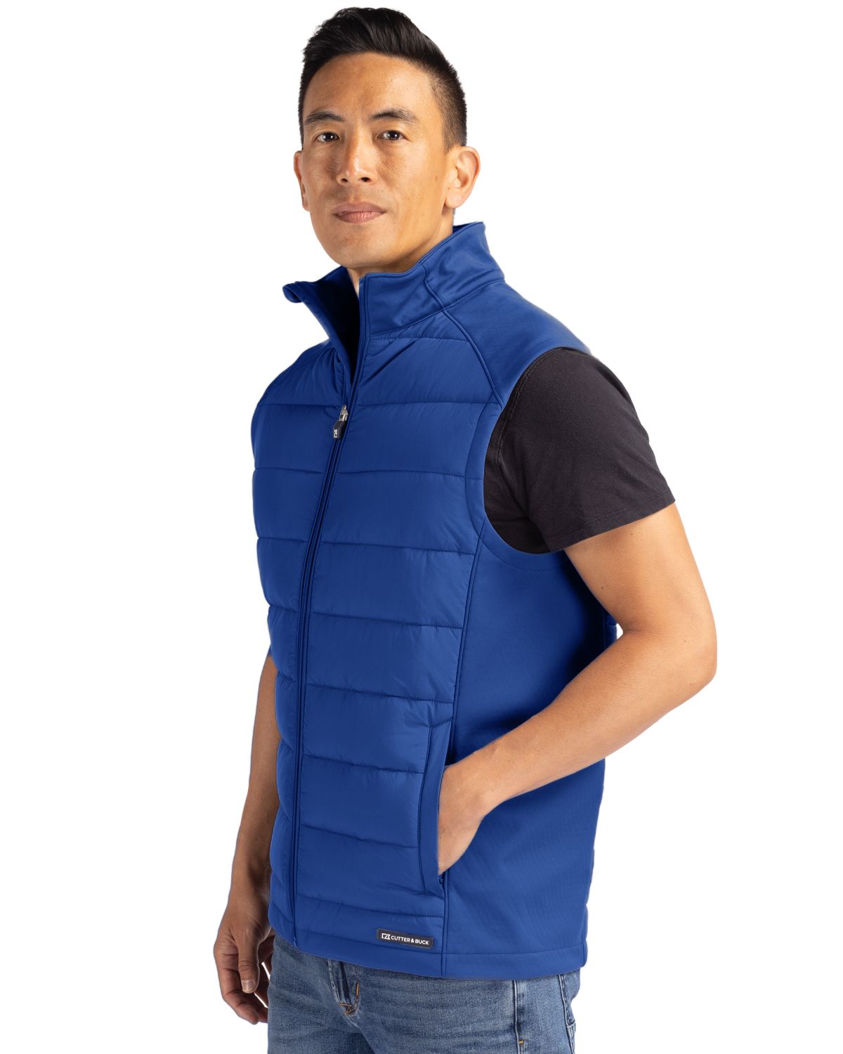Cutter & Buck Men's Evoke Hybrid Full Zip Vest-5
