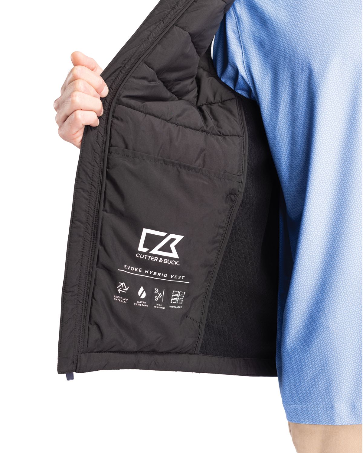 Cutter & Buck Men's Evoke Hybrid Full Zip Vest-7