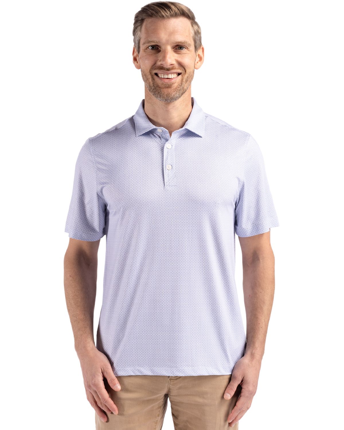Cutter & Buck Men's Pike Recycled Diamond Dot Print Polo-4