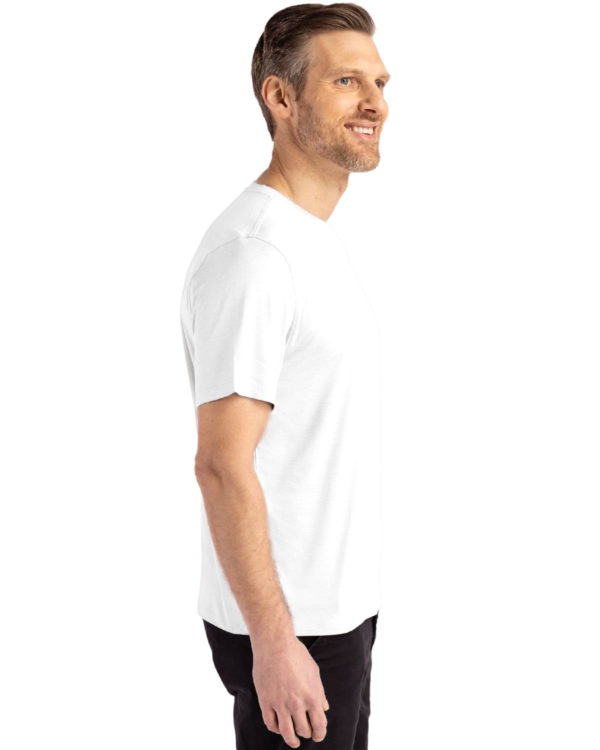 Cutter & Buck Men's Coastline Recycled Double Peached Short Sleeve Tee-3