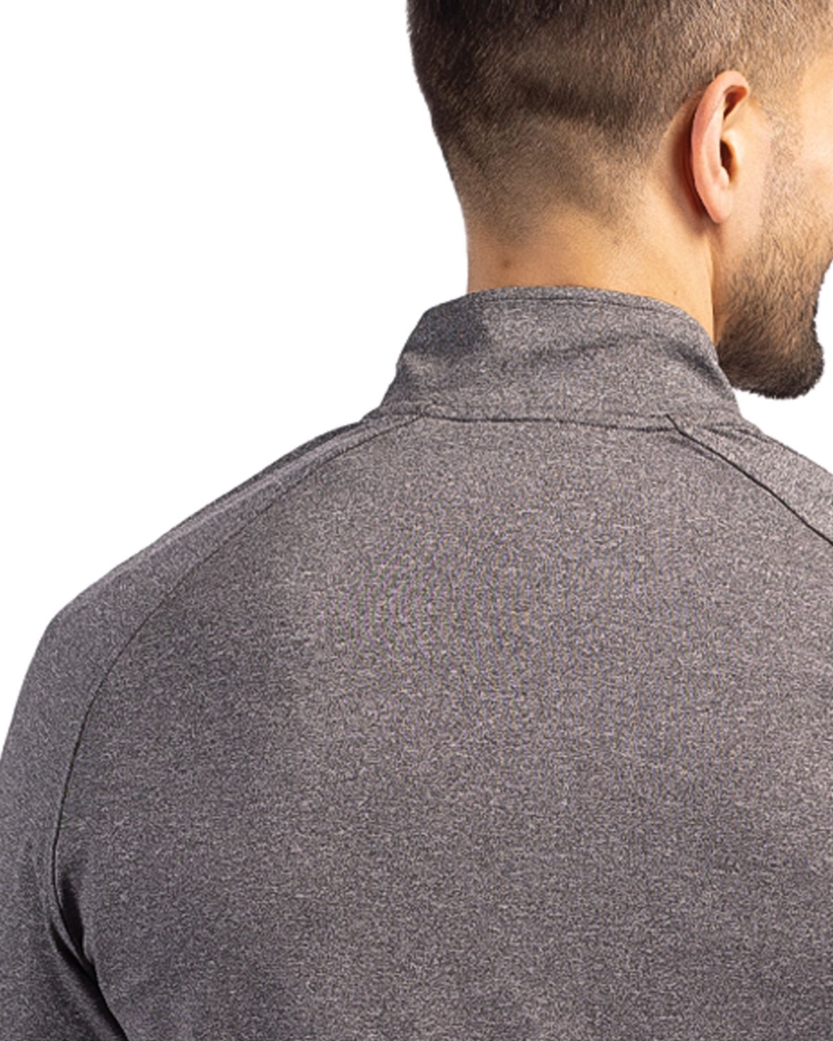 Cutter & Buck Men's Adapt Big & Tall Heathered Quarter Zip Pullover-8