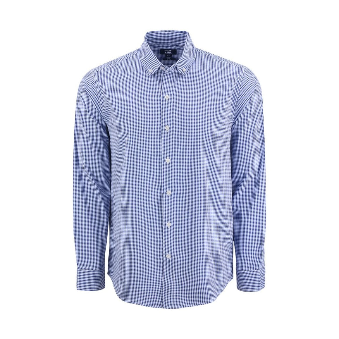 Cutter & Buck Men's Skyline Recycled Gingham Long Sleeve Button Down Dress Shirt-2