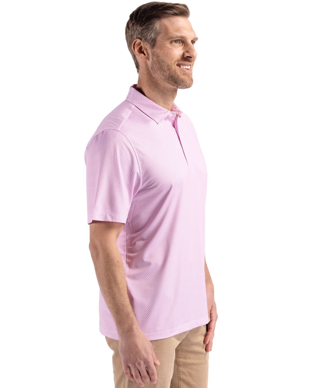 Cutter & Buck Men's Pike Recycled Diamond Dot Print Polo-6