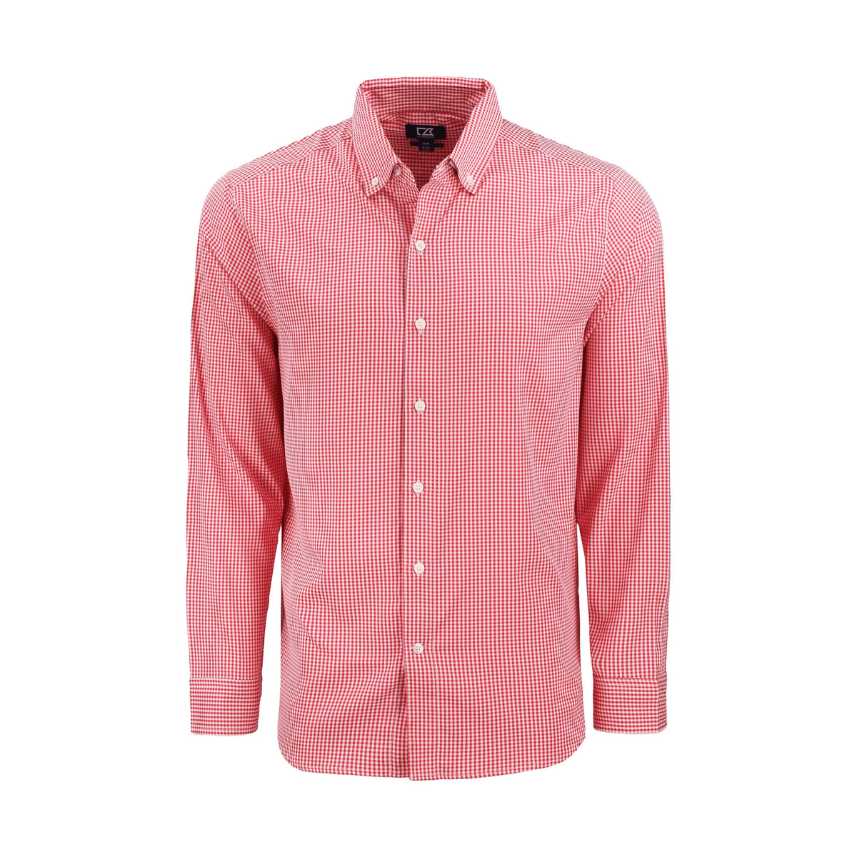 Cutter & Buck Men's Skyline Recycled Gingham Long Sleeve Button Down Dress Shirt-3
