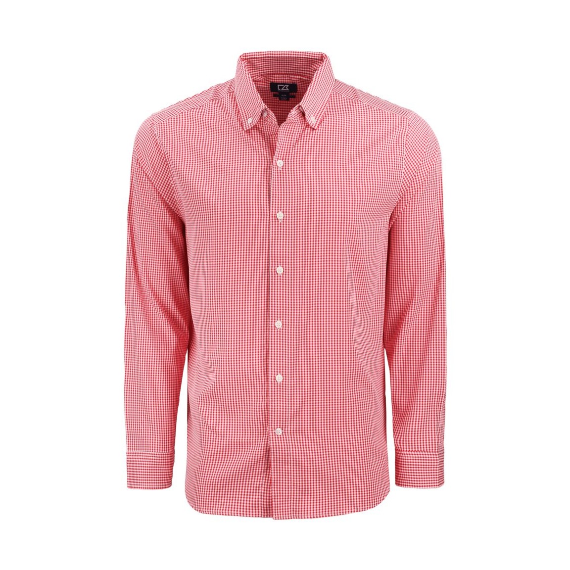 Cutter & Buck Men's Skyline Recycled Gingham Long Sleeve Button Down Dress Shirt-4