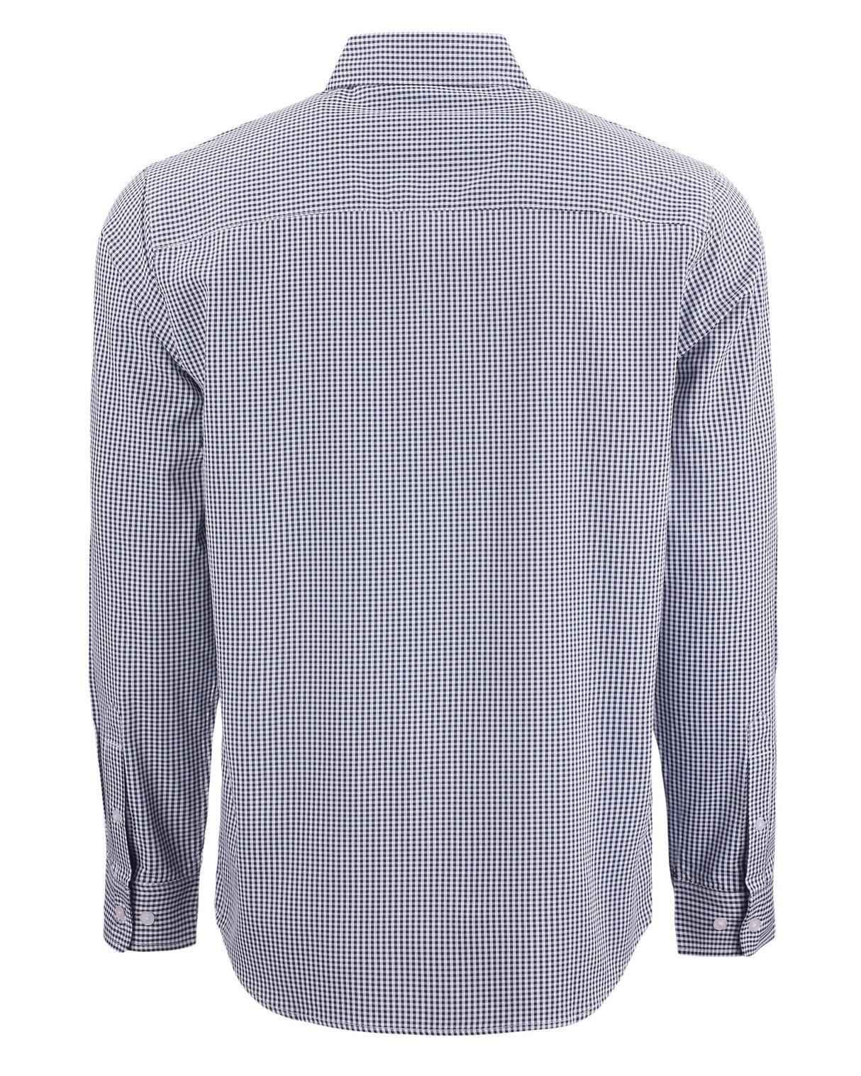 Cutter & Buck Men's Skyline Recycled Gingham Long Sleeve Button Down Dress Shirt-3