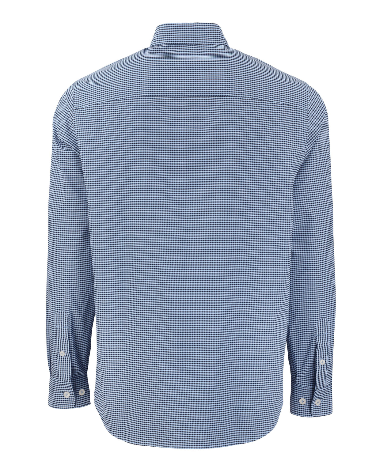 Cutter & Buck Men's Skyline Recycled Gingham Long Sleeve Button Down Dress Shirt-3