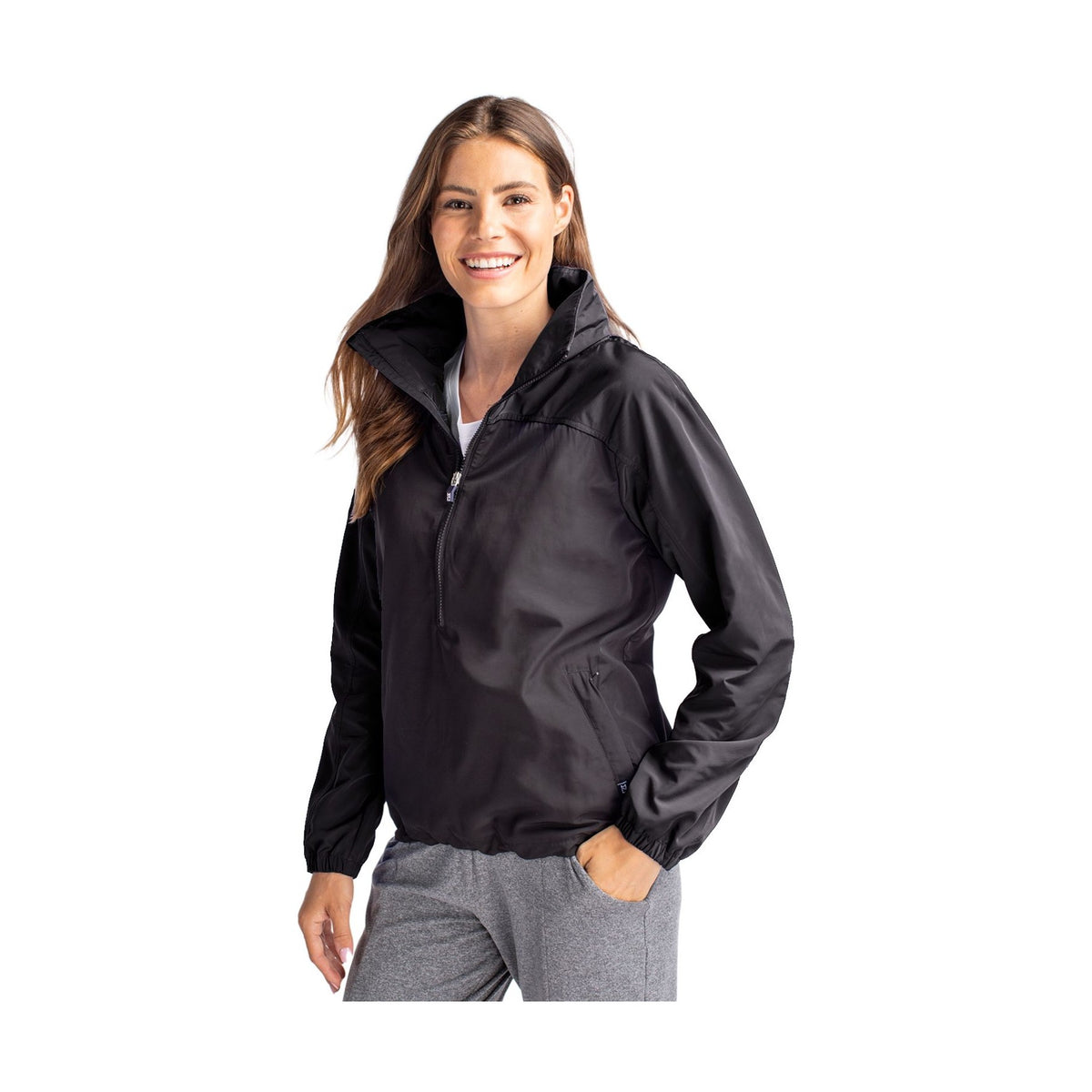 Cutter & Buck Women's Charter Packable Half Zip Anorak Jacket-1