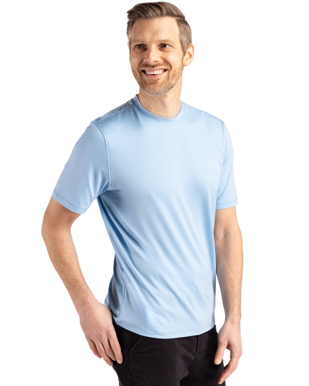Cutter & Buck Men's Coastline Recycled Double Peached Short Sleeve Tee-3