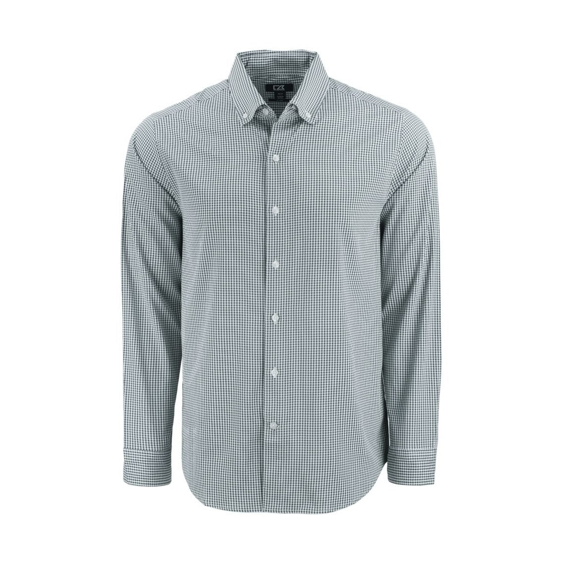 Cutter & Buck Men's Skyline Recycled Gingham Long Sleeve Button Down Dress Shirt-6