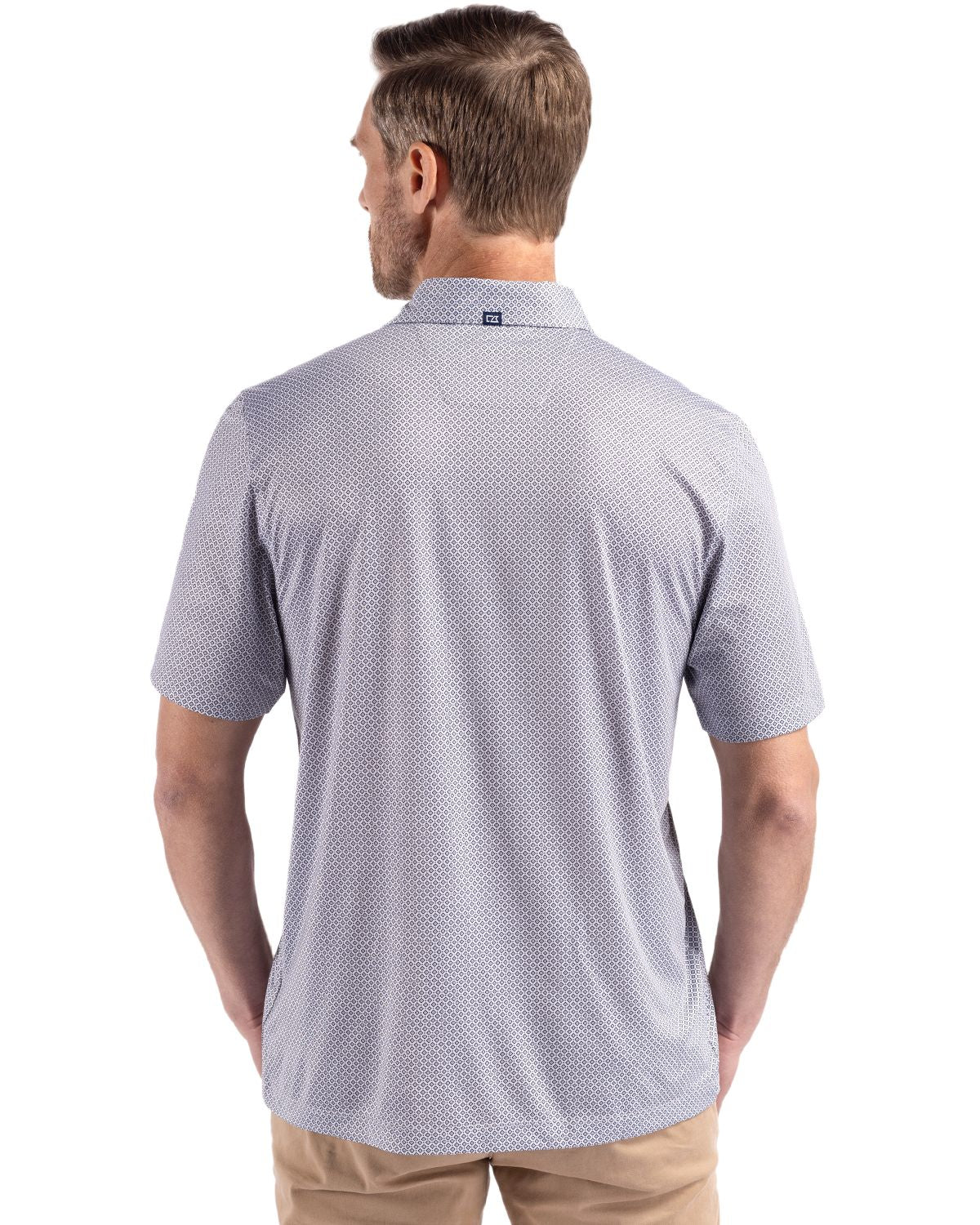 Cutter & Buck Men's Pike Recycled Diamond Dot Print Polo-5