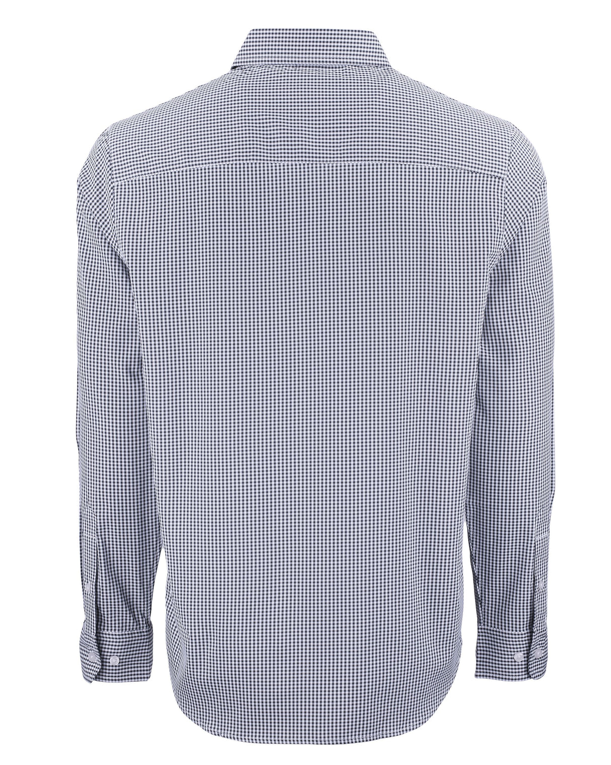 Cutter & Buck Men's Skyline Recycled Gingham Long Sleeve Button Down Dress Shirt-3