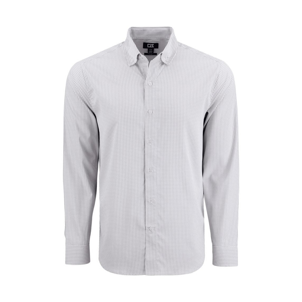 Cutter & Buck Men's Skyline Recycled Gingham Long Sleeve Button Down Dress Shirt-2