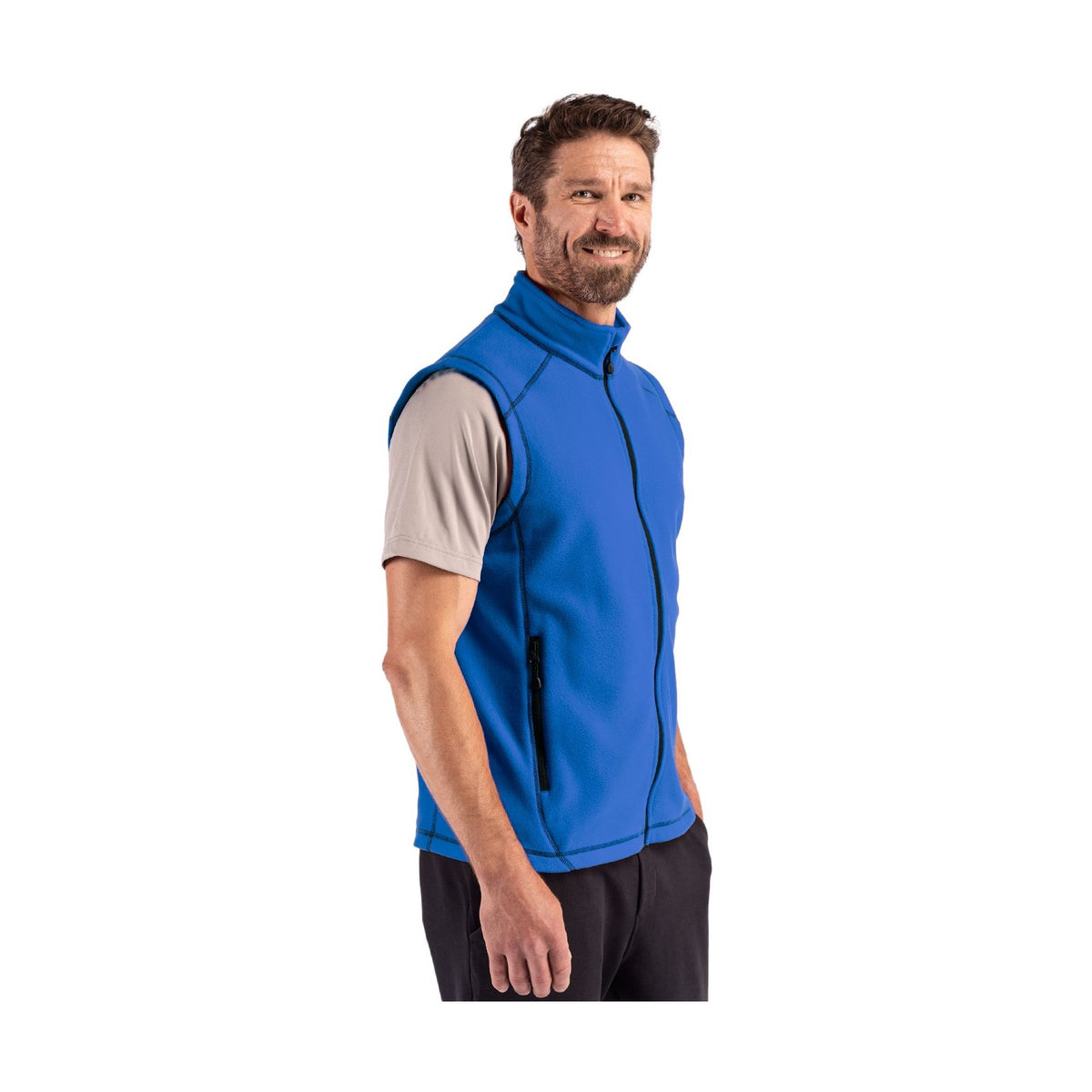 Clique Men's Powder Recycled Fleece Full Zip Vest-6