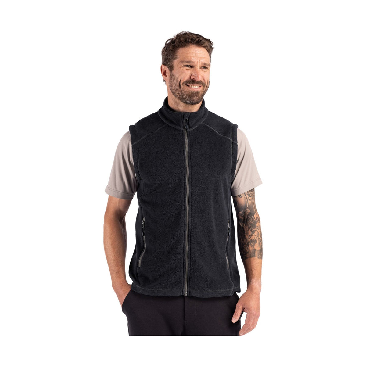 Clique Men's Powder Recycled Fleece Full Zip Vest-6