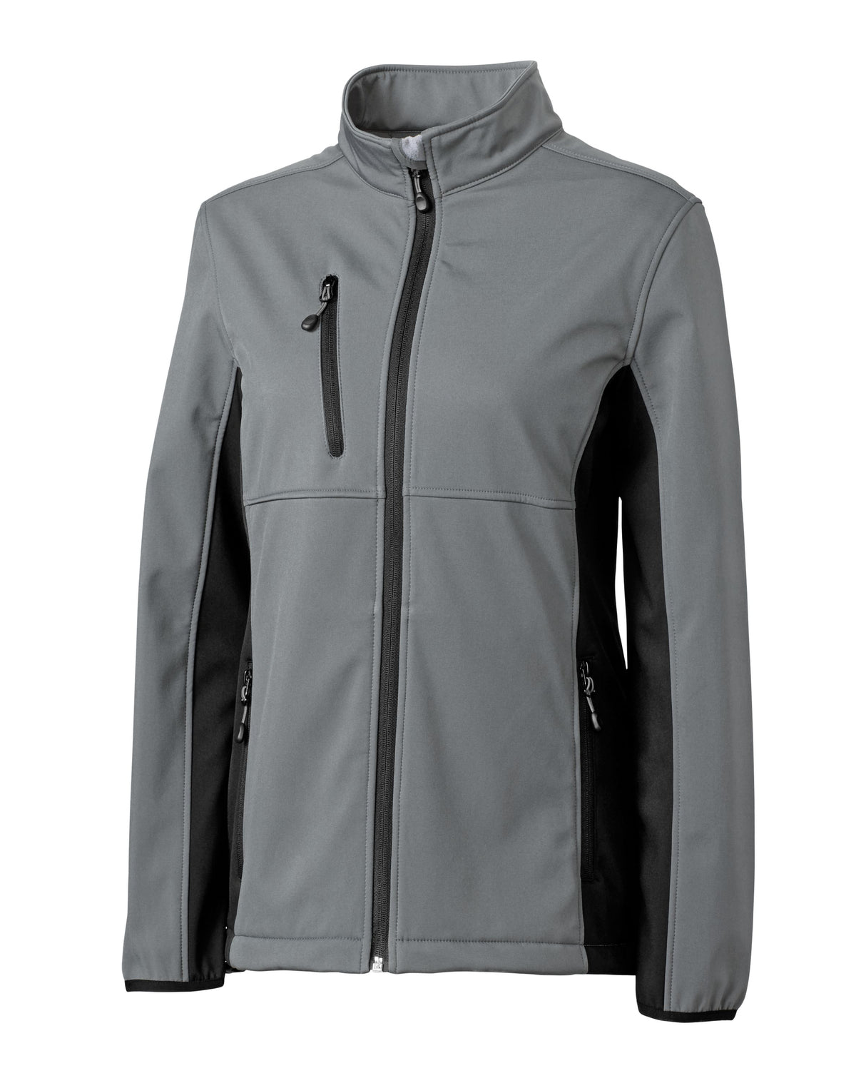 Clique Women's Narvik Recycled Colorblock Stretch Softshell Full Zip Jacket-5