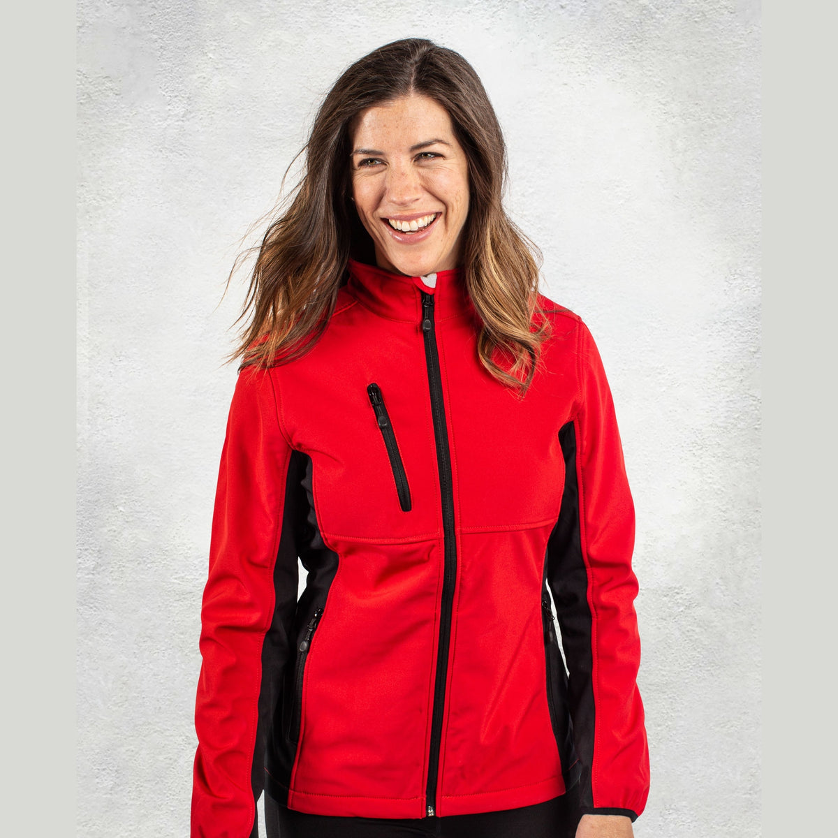 Clique Women's Narvik Recycled Colorblock Stretch Softshell Full Zip Jacket-4