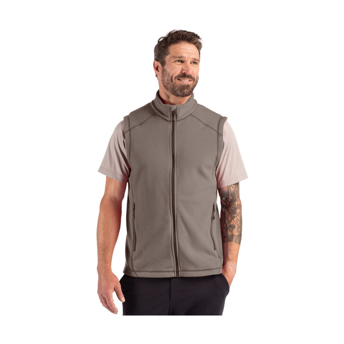 Clique Men's Powder Recycled Fleece Full Zip Vest-4