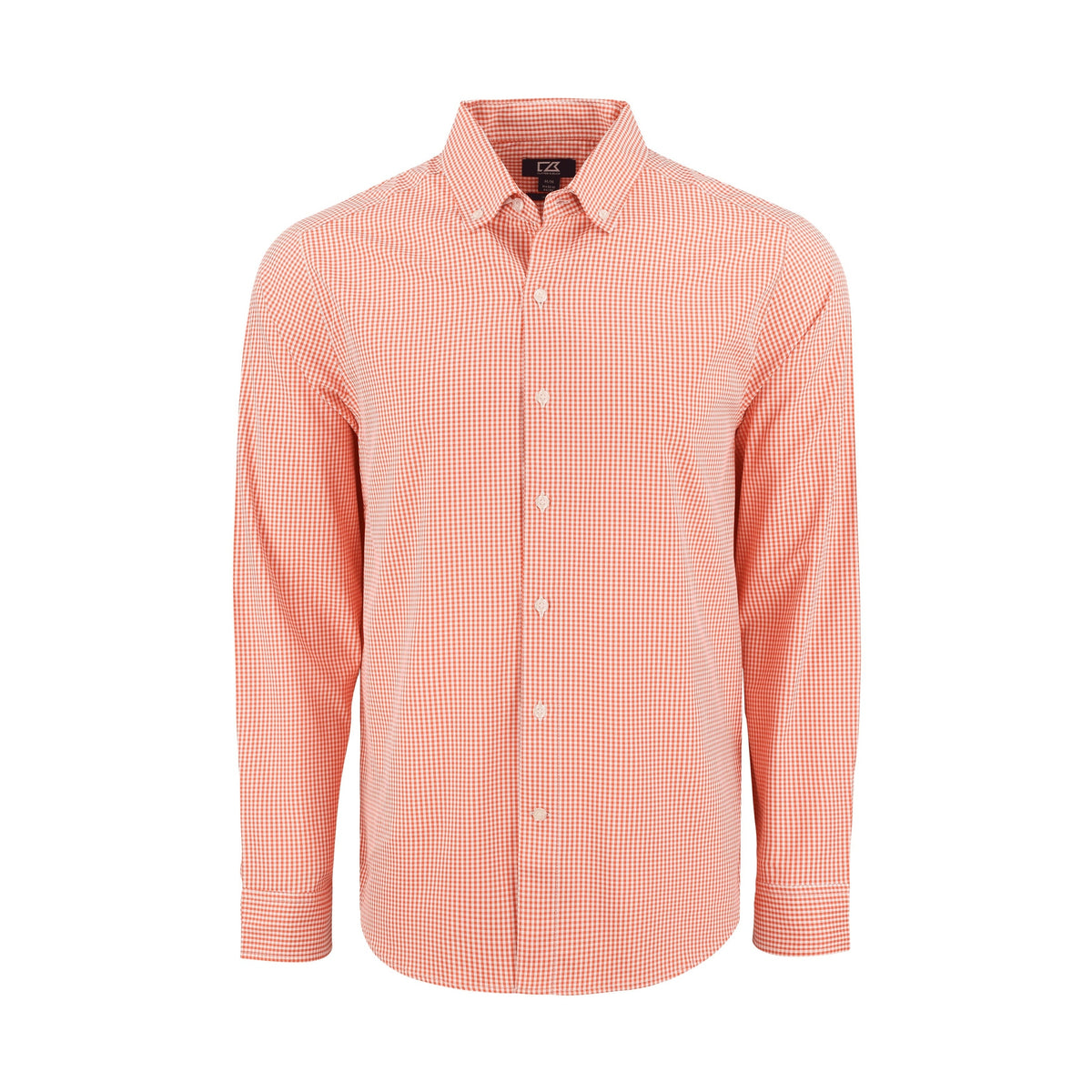 Cutter & Buck Men's Skyline Recycled Gingham Long Sleeve Button Down Dress Shirt-2