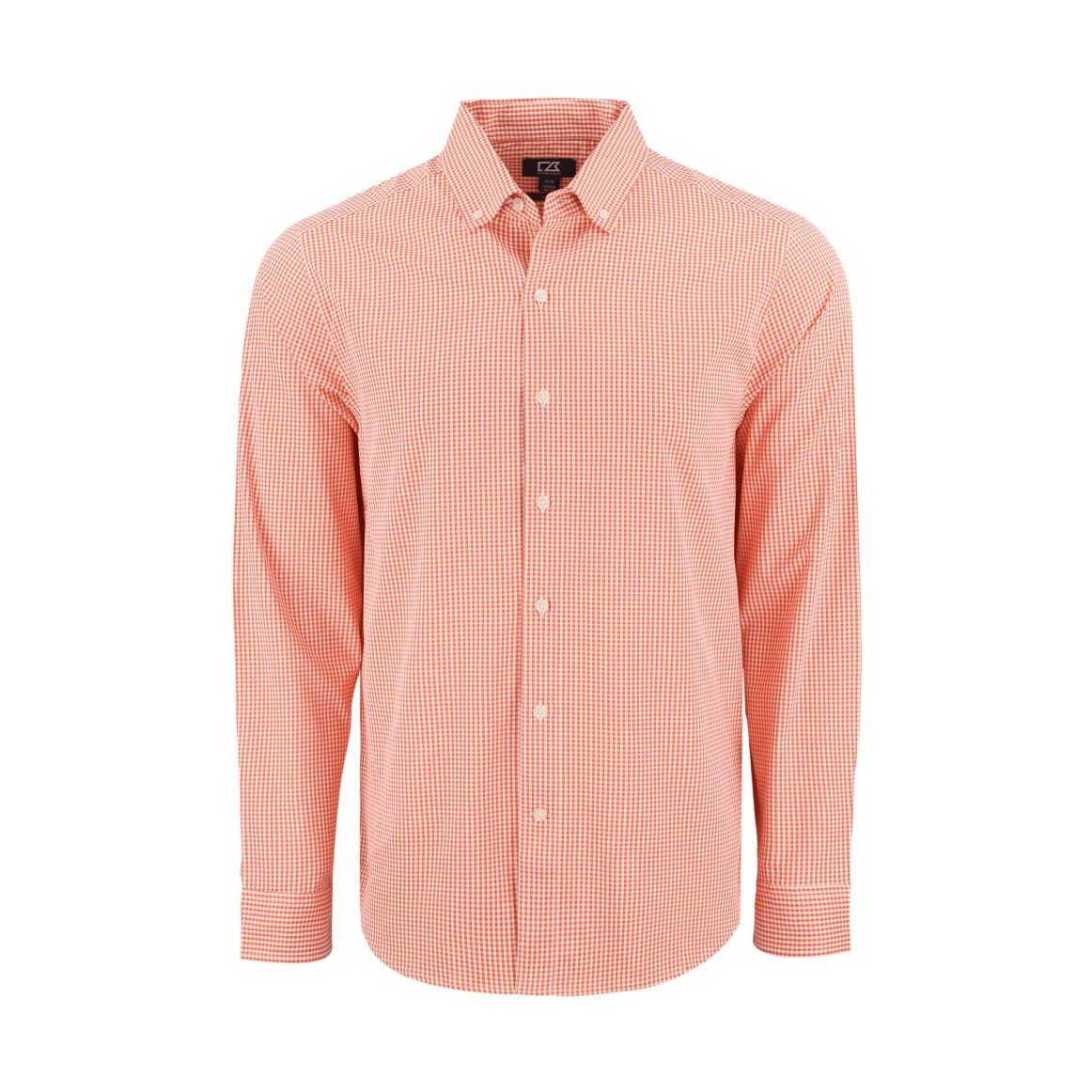 Cutter & Buck Men's Skyline Recycled Gingham Long Sleeve Button Down Dress Shirt-3